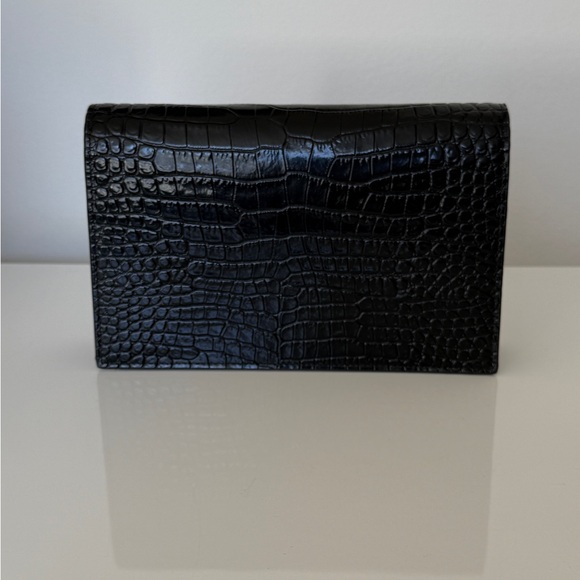 Saint Laurent Small Kate Crocodile-Embossed Leather Shoulder Bag With Tassel - Picture 6 of 10